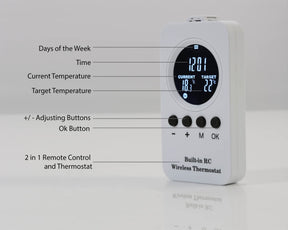 Kiasa Remote Control 2 in 1 Thermostat and Remote Control 