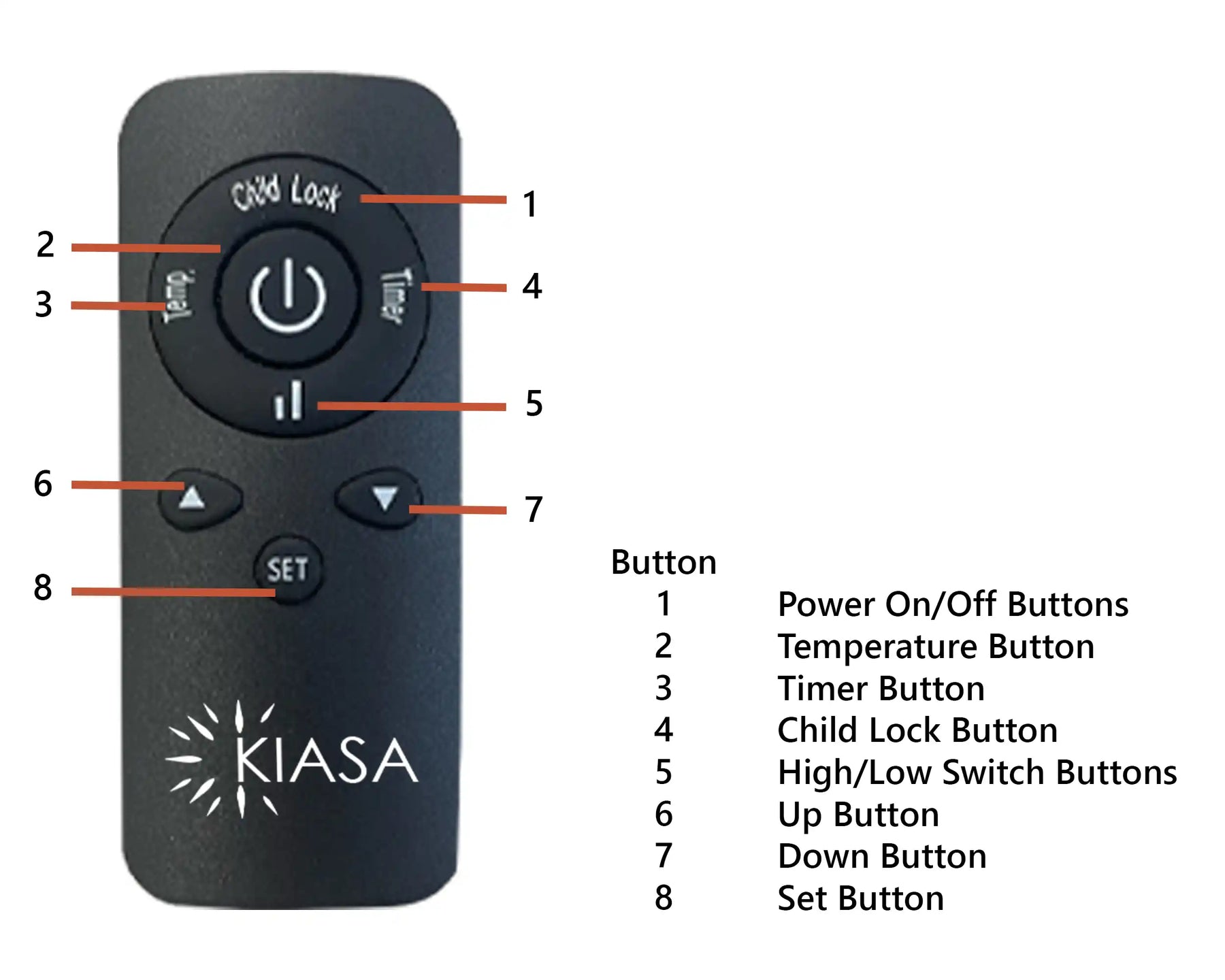 Kiasa 2Kw Smart Outdoor Heater with Timer