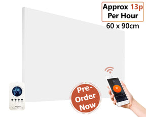 540W Smart Frameless Infrared Heating Panel - 60cm x 90cm