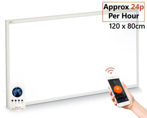 960W Smart Wi-Fi Infrared Heating Panel - 120cm x 80cm