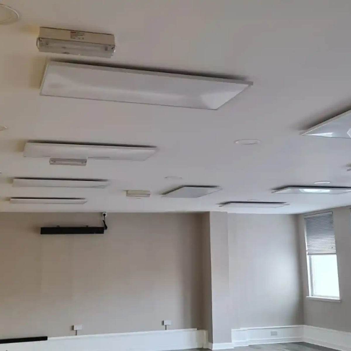 Yoga class session warmed by efficient Kiasa infrared heating panels