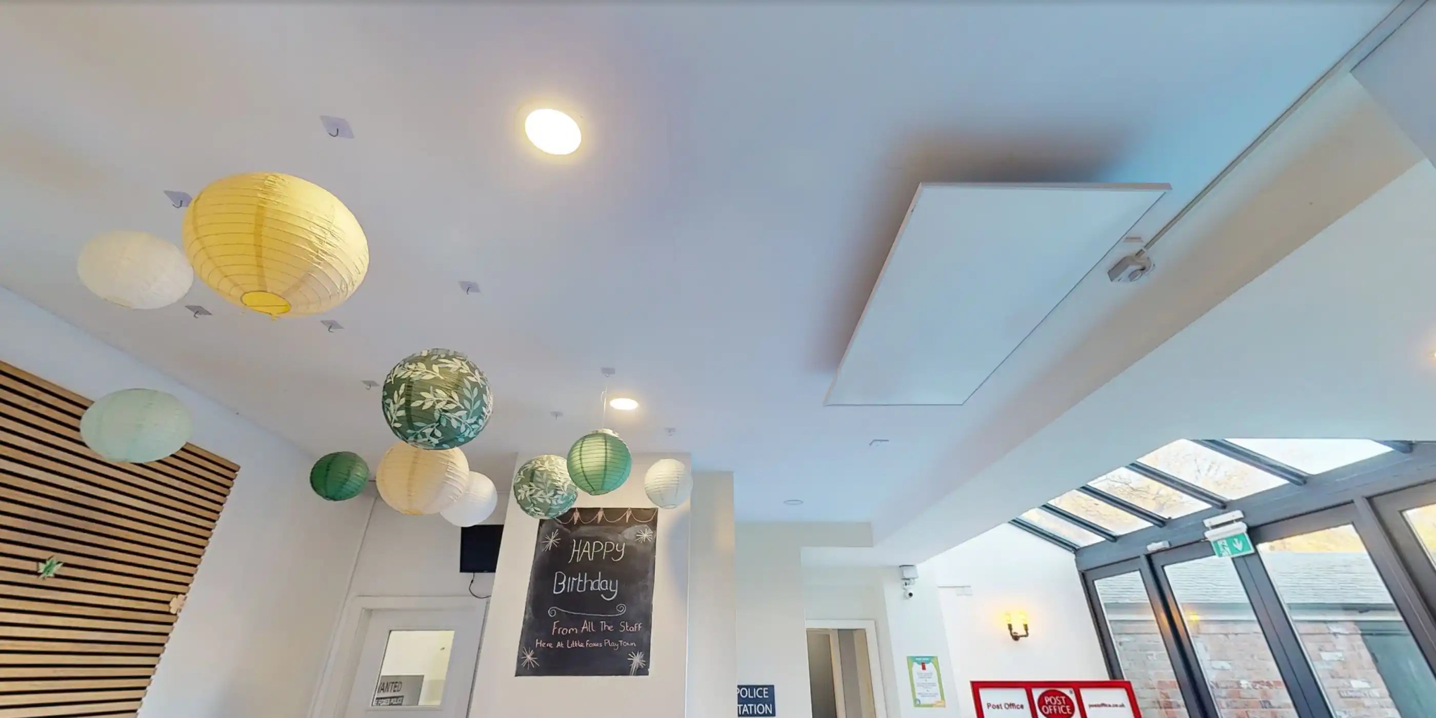 Kiasa IR Heater Suspended from ceiling in a day care nursery 