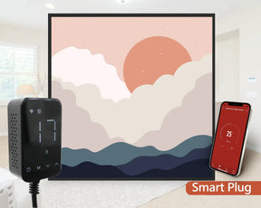 Smart 350w Picture IR Panel - Clouds and Sun Illustration - 60cm x 60cm