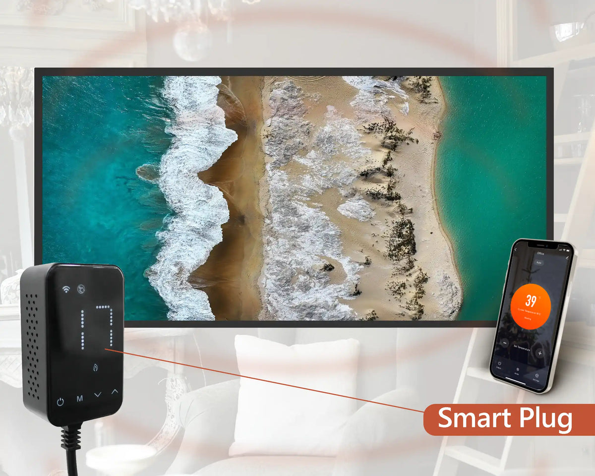 Smart 600w Picture IR Panel - Sand and Water - 100cm x 60cm