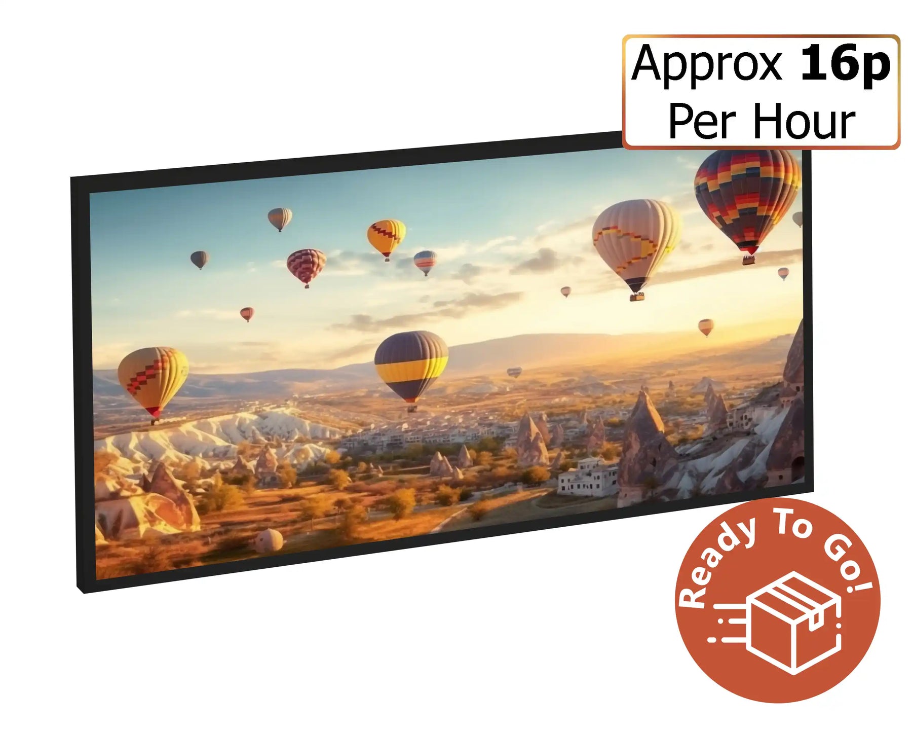 600w Picture IR Panel - Hot Air Balloon - 100cm x 60cm