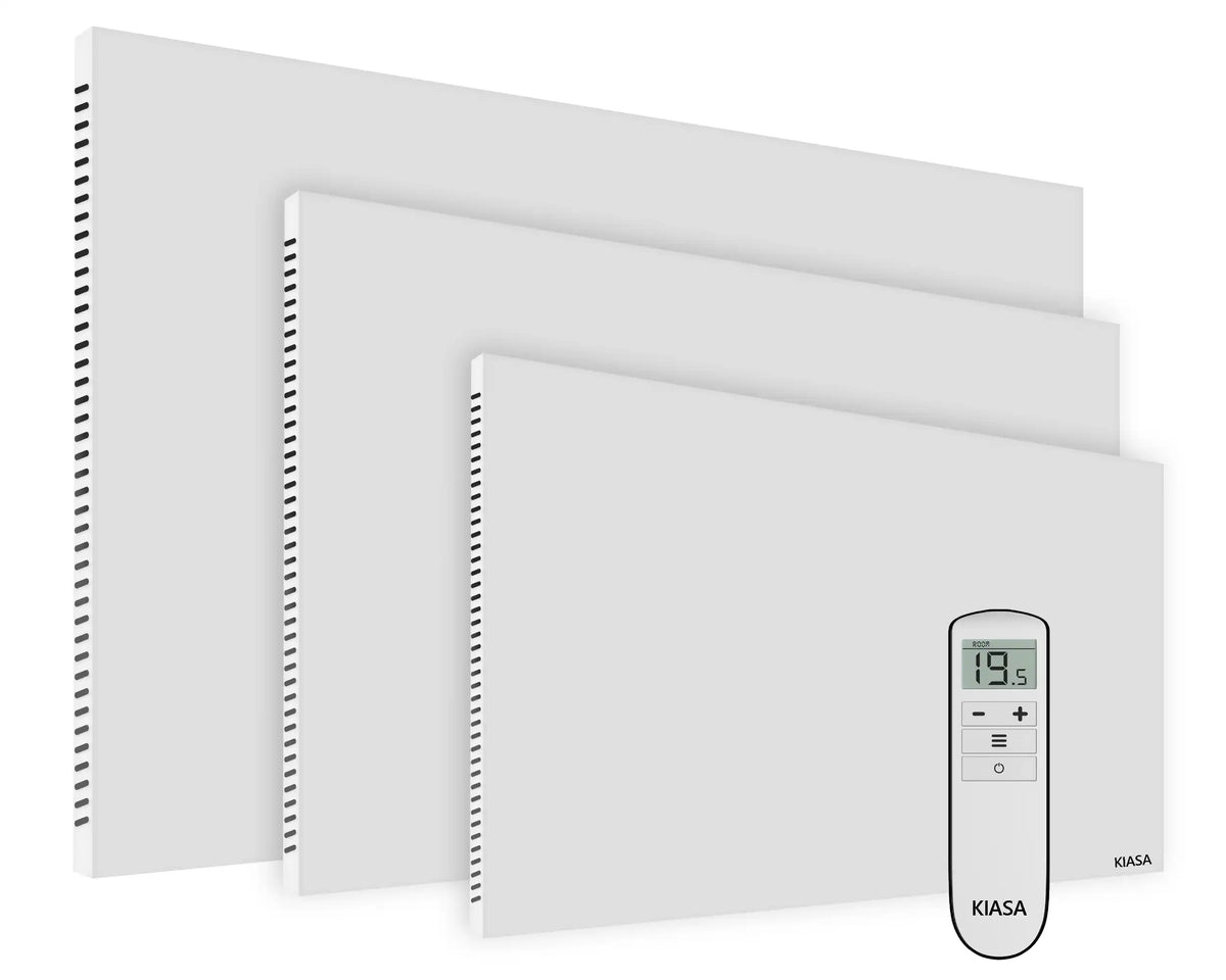 Kiasa Kore Hybrid Heaters - All 3 sizes, 450w, 700w and 900w with a remote control and free stand