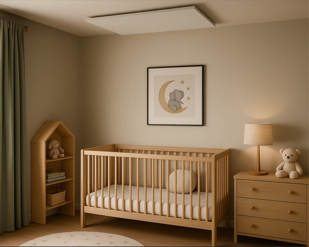 Kiasa Kore Panel Installed and Mounted on the ceiling of a nursery 