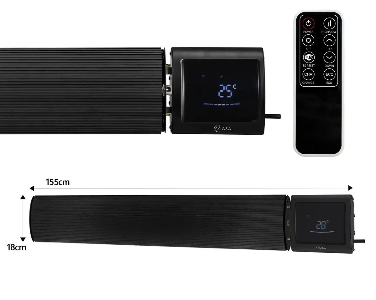 Kiasa Premium Infrared Heater Bar - Black