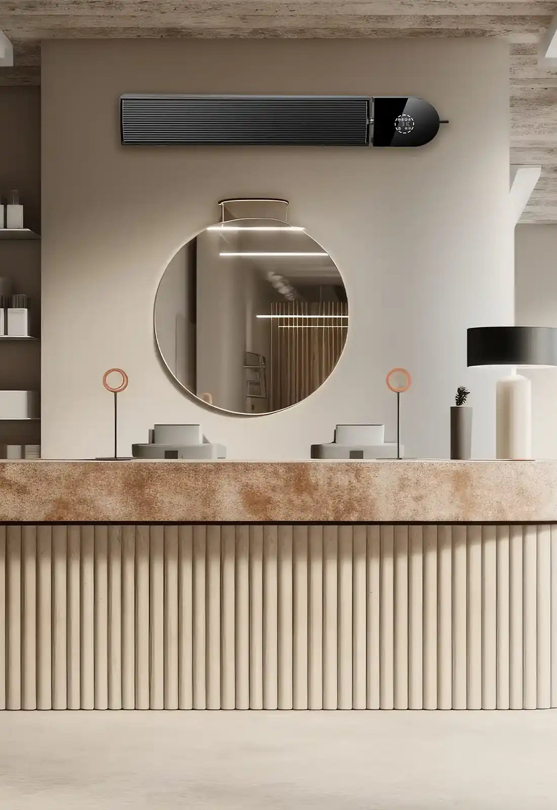 Kiasa Smart Heater Bar used in a business reception for instant focused heat