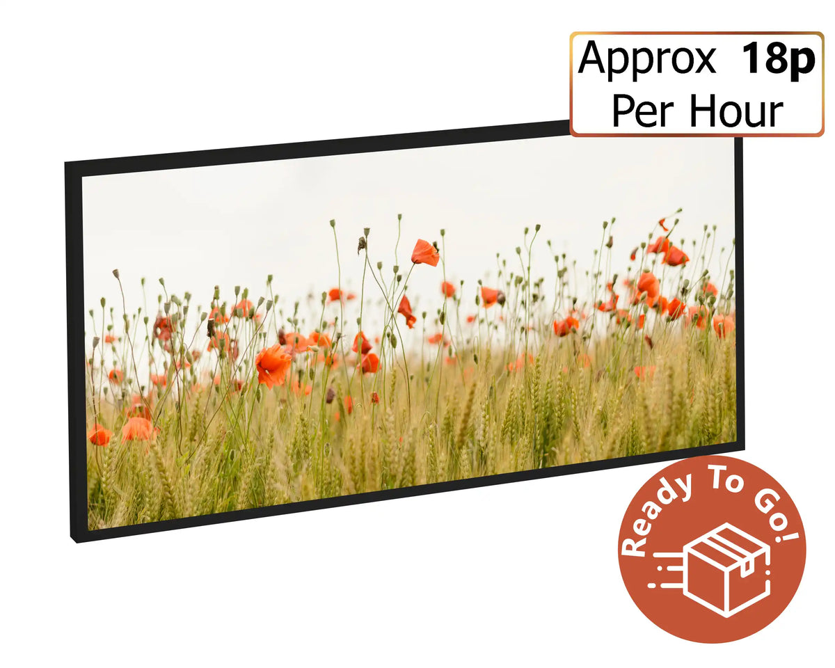 750w Picture IR Panel - Poppies - 120cm x 60cm
