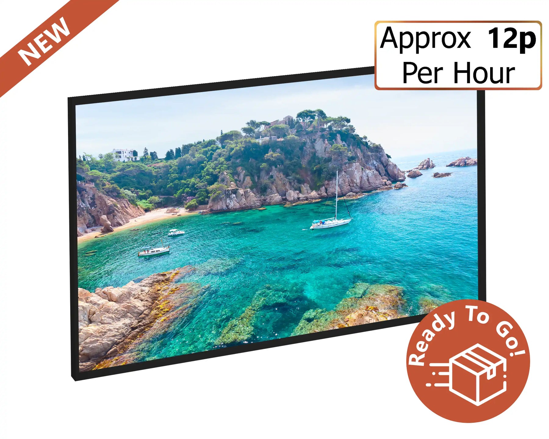 Smart 500w Picture IR Panel - Beach and Sea - 80cm x 60cm