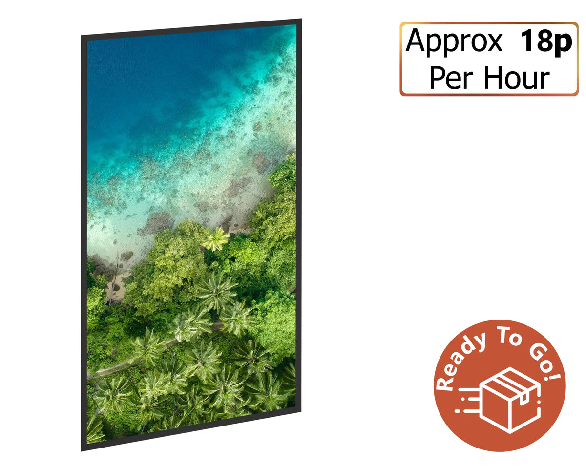 750w Picture IR Panel - Birds Eye Beach - 120cm x 60cm