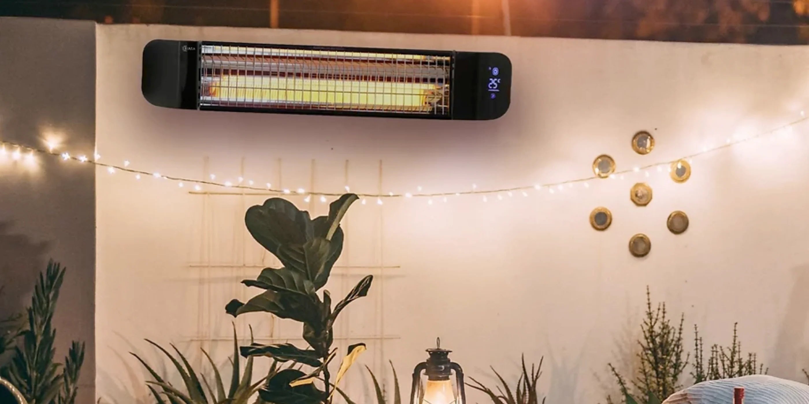 Patio heater bar in a living room