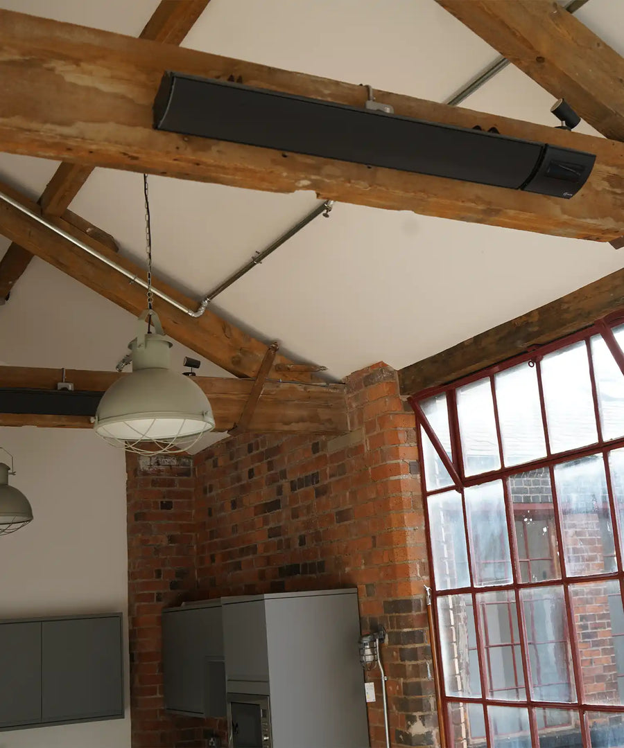 Modern workspace at Vittoria Street with Kiasa wall-mounted infrared heaters